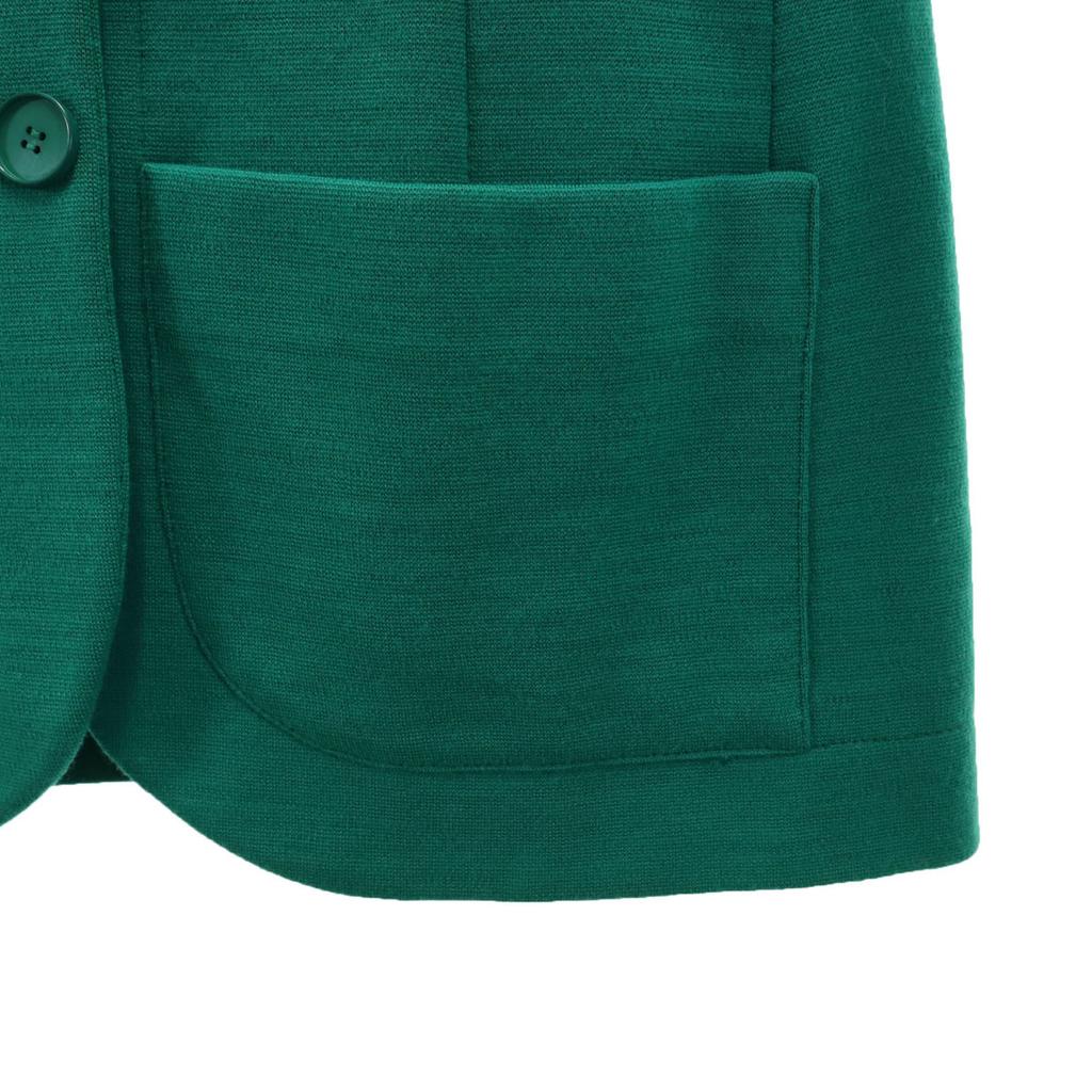 LANVIN BOUTIQUE 80s Made In France Vintage No Color Jacket 38 Green Women Used