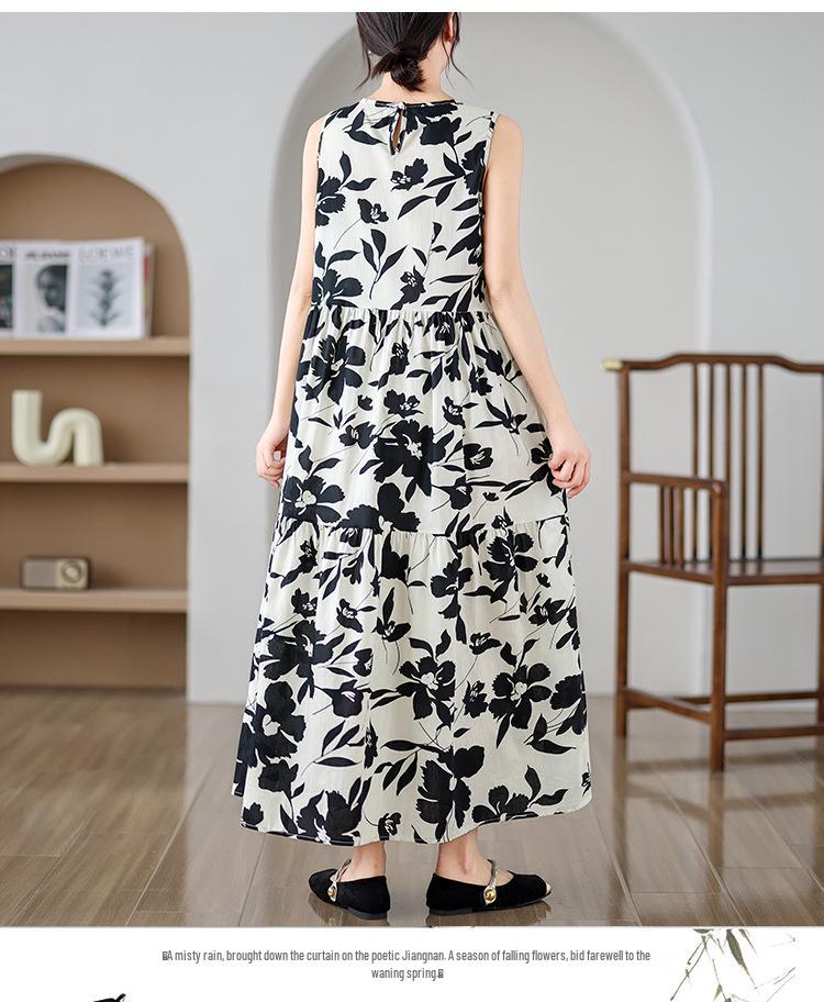 2024 Plus Size Women's Sleeveless Tank Top Long Dress - Simple Summer Style