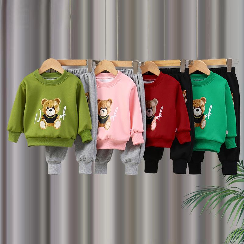 Autumn Clothes Cartoon Kids Two Piece Set Spring Streetwear Outfits for Boys Girls Korean Fashion Trendy Clothes