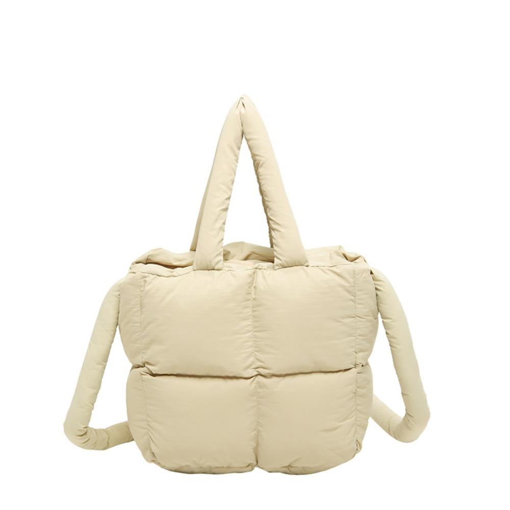 Korean Style Quilted Shoulder Bag Large Capacity Cloud Single Shoulder Bag  Office Worker