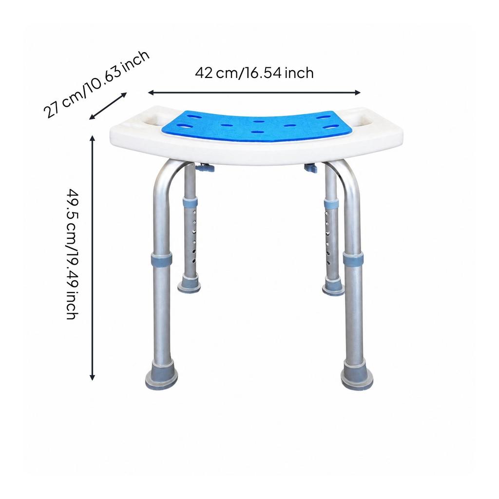 Shower Stool Slim for Assisted Bathing, Elderly Users