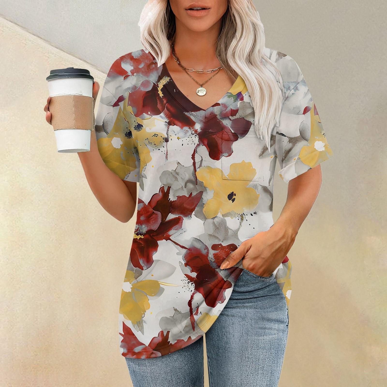 

Женские футболки с V-образным вырезом и коротким рукавом, летние топы, повседневные базовые футболки, модные XL винный