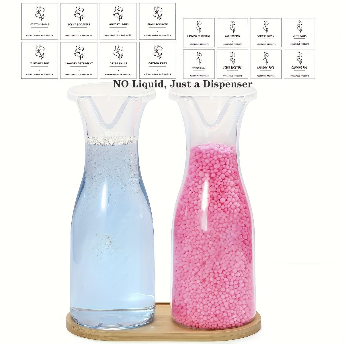 

2/3 Pack Laundry Detergent Dispenser with Label for Laundry Room, Fabric Softener Dispenser, Laundry Soap Dispenser Liquid