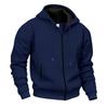 Herren Herbst- und Winter Warme und Plüschige Funktionelle Ins Kapuzen-Reißverschluss Freizeitjacke