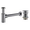 Brass Gold Basin Pop Up Drain Black Sink Siphon Drains With Spillway Spring Type Odor-proof Lower Wall Drain Pipe Drain Waste