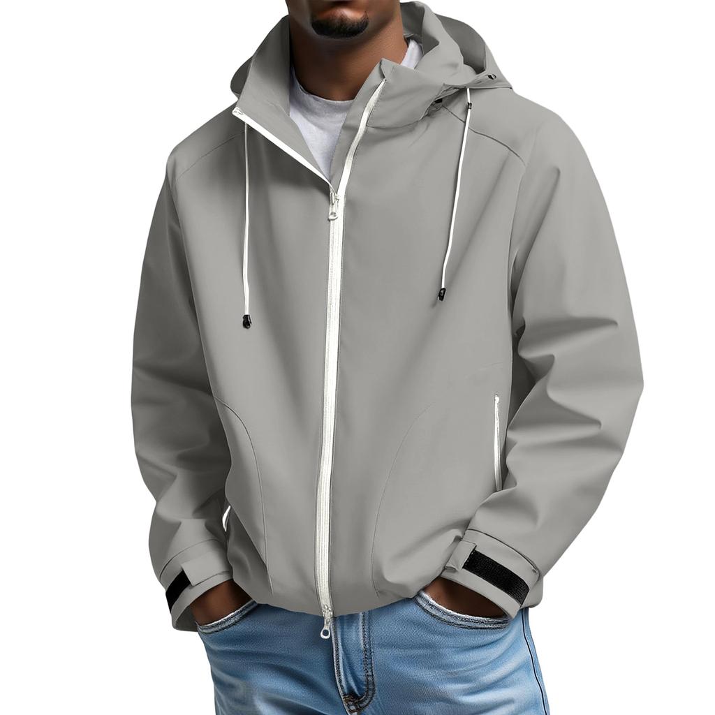 Men's  Leisure  Loose  Windbreaker  Hooded  Hood  Coat