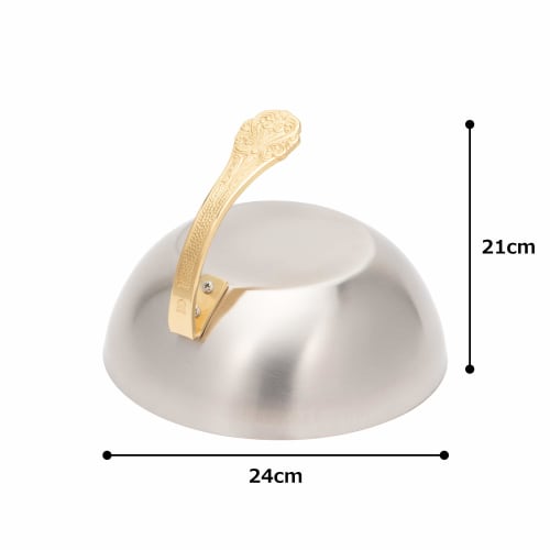 Endo Shoji Commercial Round Steak Cover, 24cm, 18-8 Stainless Steel, Made In Japan, PST15024