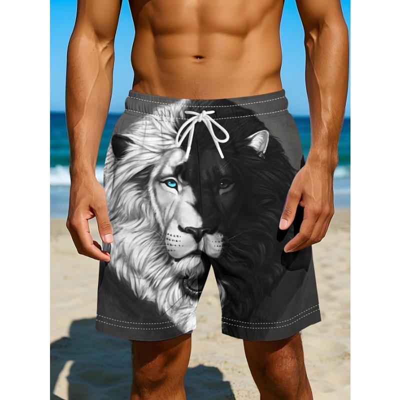 Men's Quick-drying and Breathable Beach Shorts with Colorful Prints, Are Perfect for Use At Outdoor Activities.