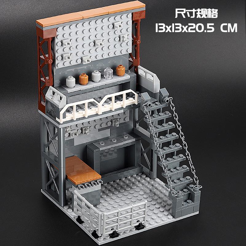 DIY Assembling Toy Building Block Model MOC Scene Armory Military Base Children Birthday Party Gift Children's Educational Toys