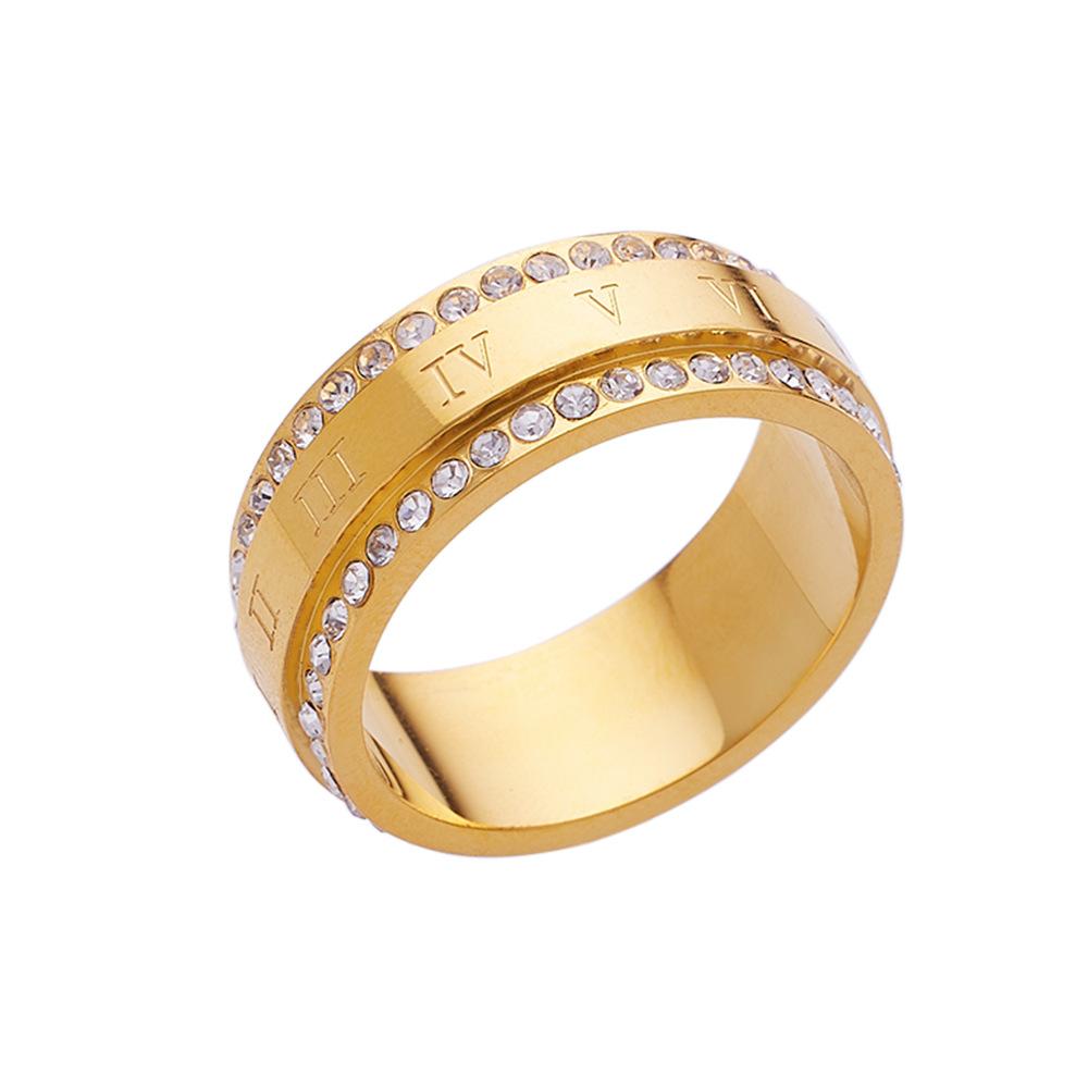 Personalized Trend, Diamond Index Finger Rings On Both Sides, Fashionable Couple Rings, Two Rows of Diamond Rings