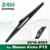 Rear Windshield Wipers Blades,Premium All-Season Wiper Blades Replacement For Nissan Kicks P15 2016-2023,Natural Rubber Bayonet,Easy To Install 12″