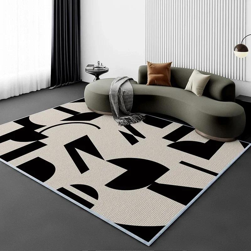 Nordic Printed Floor Mat Large Carpet Sofa Rug Anti Slip Living Room Bedroom Bedside Mats Floor Foot Pad Decor Kids Playing Mat