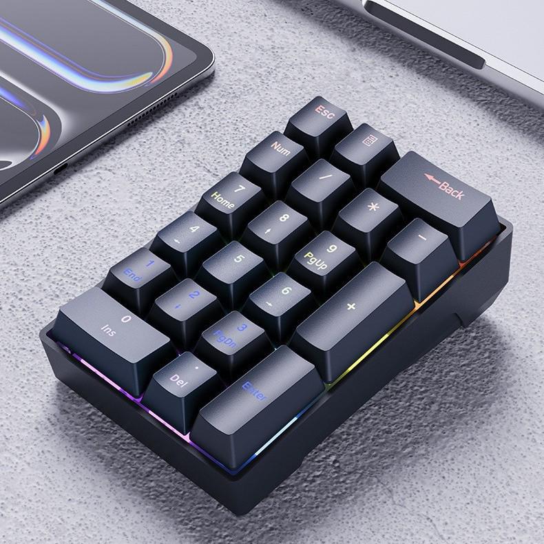Blue Switch K21 Mechanical Keyboard: Multi-Function Compact Digital Keypad for Banking and Office Use