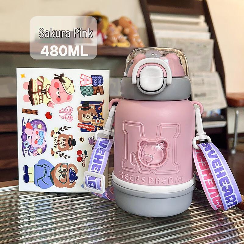 Duoli Large Capacity Stainless Steel Cartoon Thermos Cup
