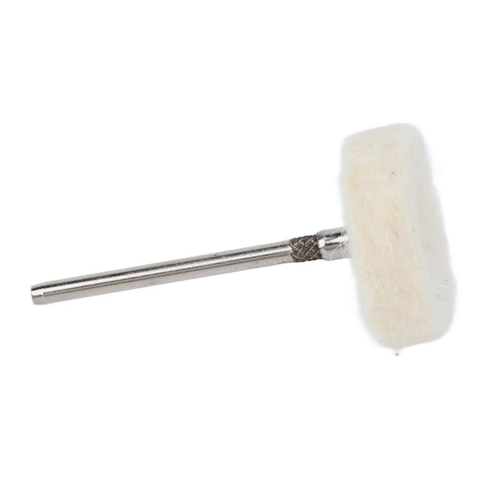 10pcs Dental Polishing Buffing Head Felt Wool Head Stainless Steel Mandrel Wheel Grinding Head