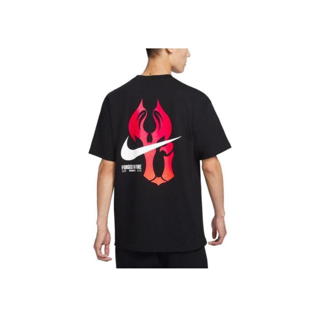 Nike X Yi Jianlian Basketball Loose-Fit Pure Cotton Sports Short-Sleeve T-Shirt Unisex Tops Black FN7272-010