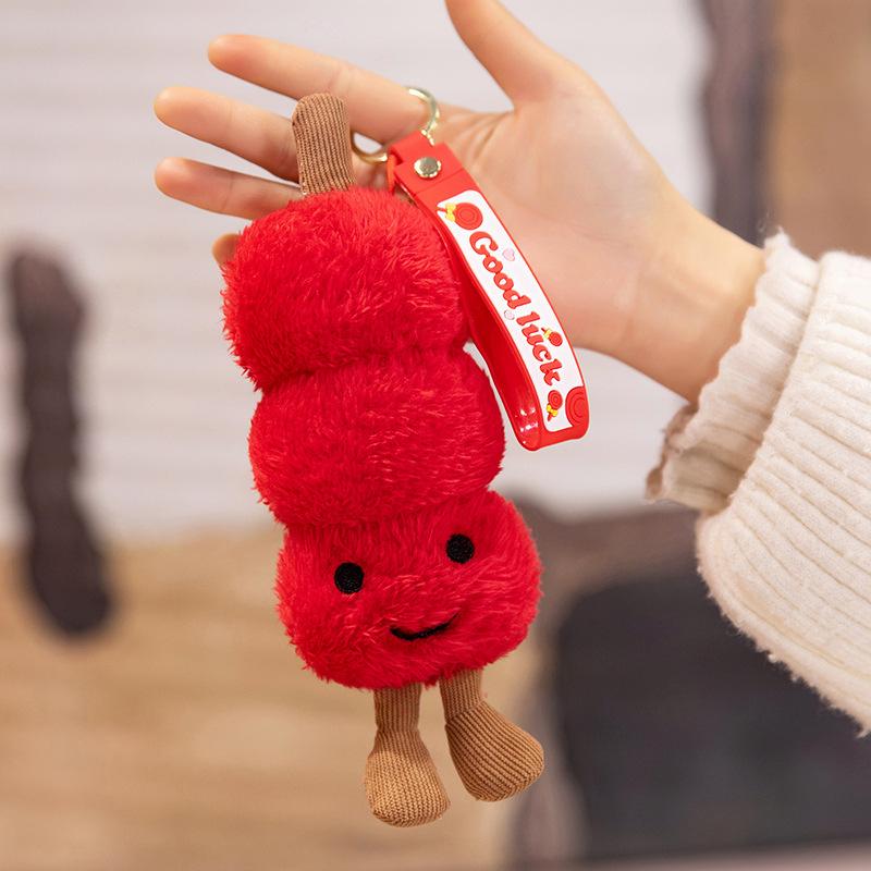 Cartoon Red Candied Haws Styling Doll Plush Toy Doll Festive Rag Doll Sofa Pillow Children's Gift