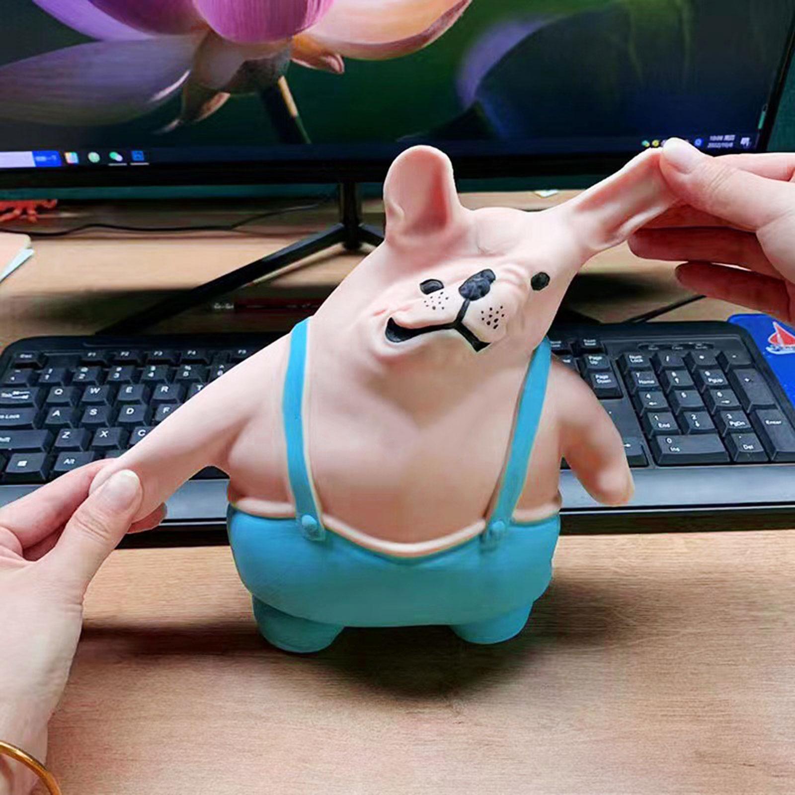 

Stretchy Toy Simulation Bulldog Soft TPR Toy Sensory Fidget Pinch Toy Novelty Stress Relief Gag Autism Finger Press Gift