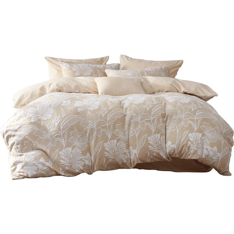 Mercury Home Textiles Bellelis Milk Velvet Bedding Set 1.5m Bed (Duvet 200x230cm)
