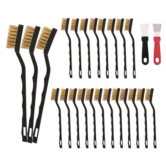 

22 шт./набор проволочная щетка эргономичная ручка щетка из нержавеющей стали удаление ржавчины очистка A