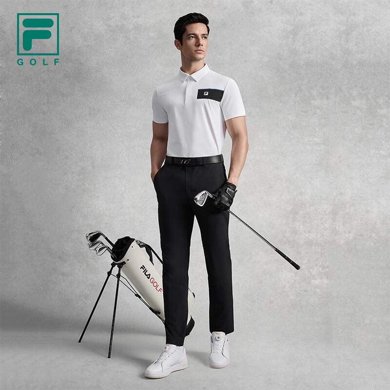 FILA Men's Knitted Short Sleeve Golf Polo Shirt