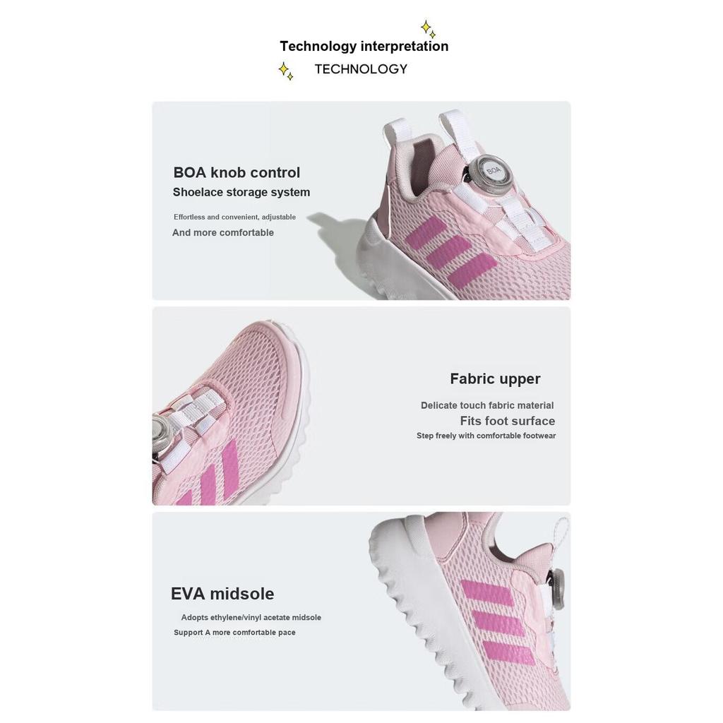 adidas ActiveFlex BOA 3.0 Άνετα Ευέλικτα Αντιολισθητικά Ανθεκτικά Χαμηλά Αθλητικά Παπούτσια Παιδικά Αθλητικά Ροζ Λευκά IE3959