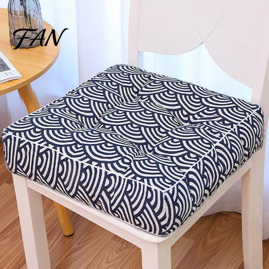 Soft High-elastic PP Cotton Office Chair Pad Modern Stylish Cushion, Ultra Square Geometric or Cushion for Kitchen Chairs Plant Prints, 15.75"x15.75"