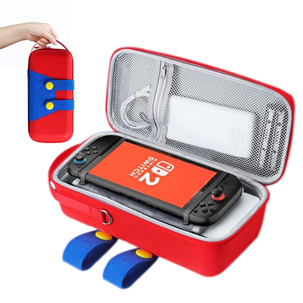 

Switch 2 Хранилище большой емкости Водонепроницаемое хранилище Ударопрочный Чехол для переноски для Switch Full Легко хранить Switch Power 10 Игр и больше Чехол, Сумка,