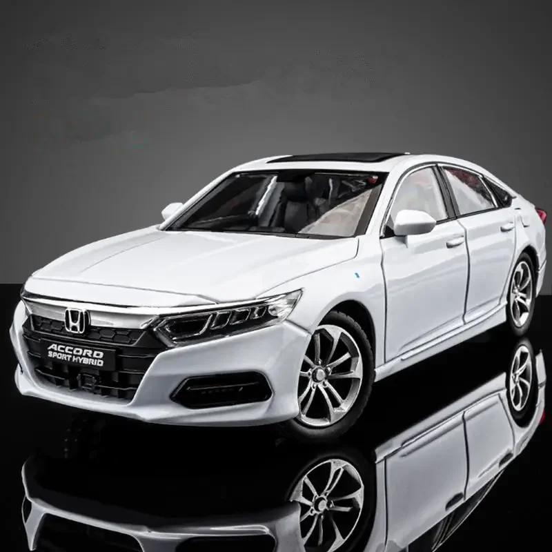 1:24 HONDA  Accord Alloy Car Model Diecasts & Toy Vehicles Metal Car Model High Simulation Sound Light Collection Kids Gifts