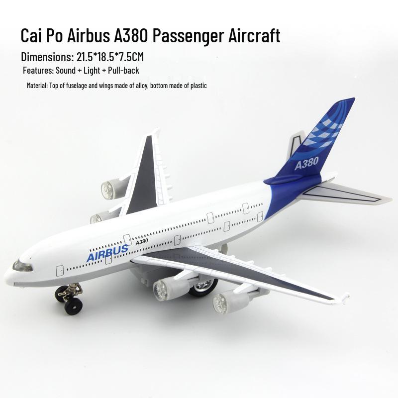 Alloy Space Shuttle Model Pull-back Airbus A380 Toy