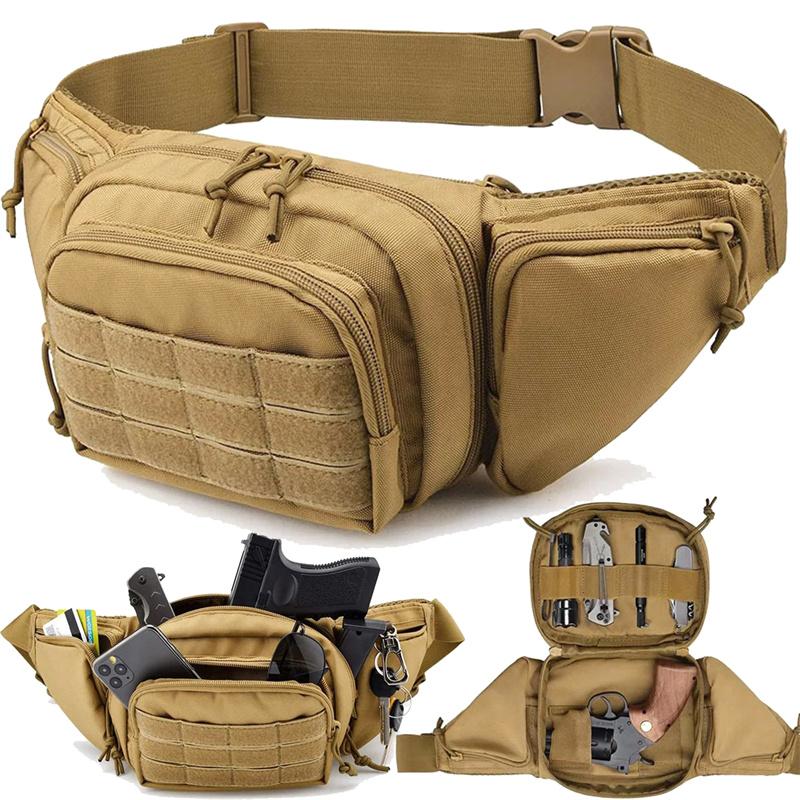 Tactical Multi-Function Waist Pack Fanny Packs For Men Nylon Shoulder Hiking Mobile Phone Bag Sports High-Capacity Waist Bag