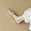 Slides Low Heel Sandals Gold Woman Slippers Pointed Toe Shoes For Women Outside Eva Top Designs 2025 Luxury Premium Price