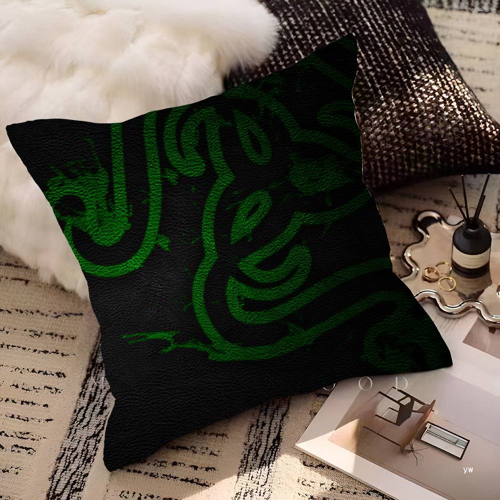 R-RAZER Logo Game Snake Cartoon Pillowcase Toon Gift Cushion Cover Bedroom Home Sofa Chair Seat Decor Pillow Case