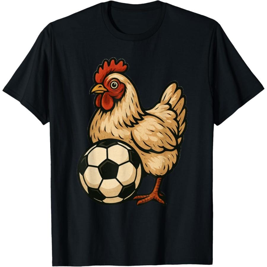 

Funny Chicken Soccer T-Shirt XXXXXL чорний