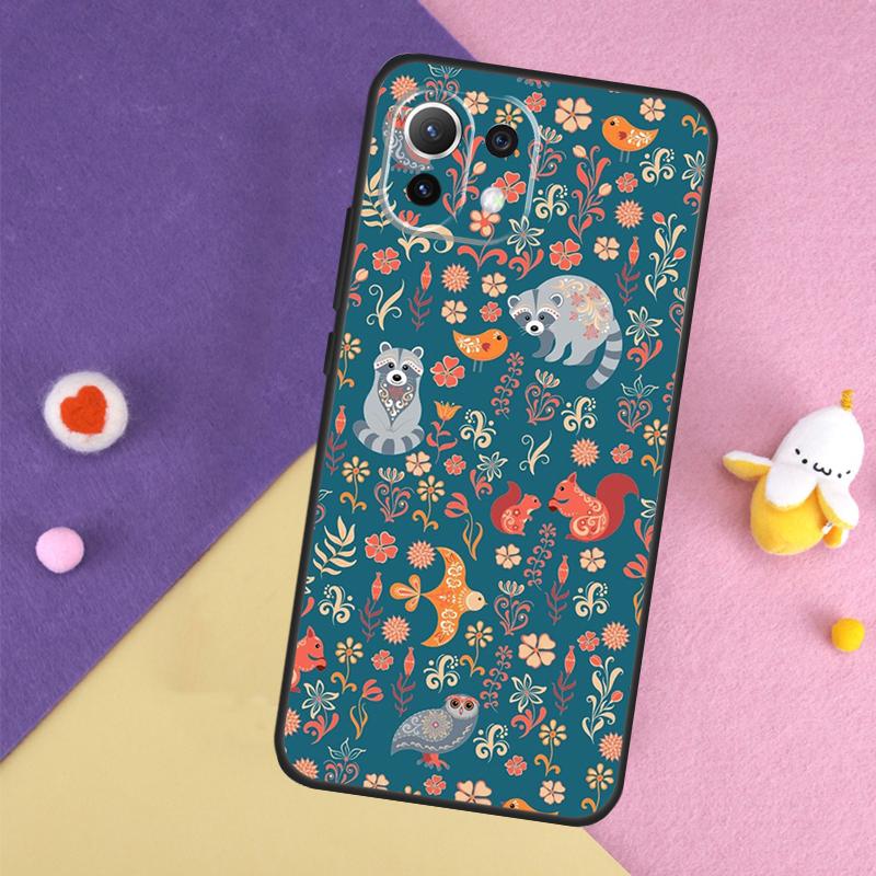 

Raccoon Art Case For Xiaomi 14T 11T 12T 13T Pro 13 14 15 Ultra POCO X7 Pro X3 X5 X6 F5 F6 M6 Pro Cover Xiaomi 14 Ultra