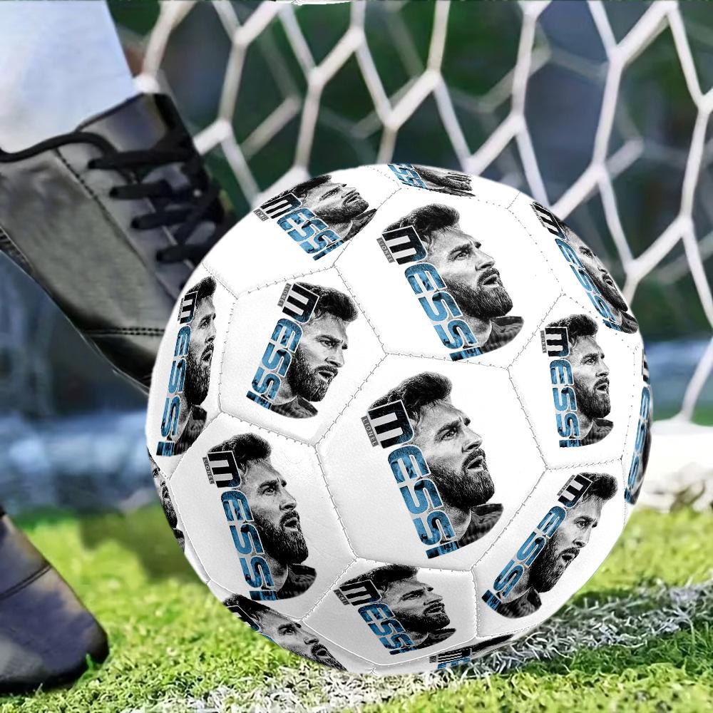 Messi Soccer Ball Size 5 Football Machine Sewn Indoor/Outdoor Universal Football Sports Enthusiast Gifts Perfect Birthday Christmas Gift Idea