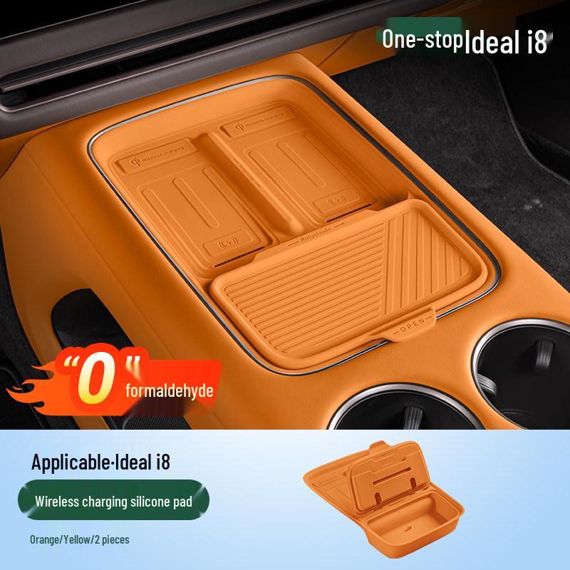 Ideal i6/i8 Center Console Wireless Charging Anti-Slip Silicone Pad and Storage Accessory