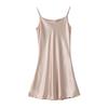 Sexy pajamas women's ice silk thin summer new beautiful back suspender nightdress solid color silk loungewear can be