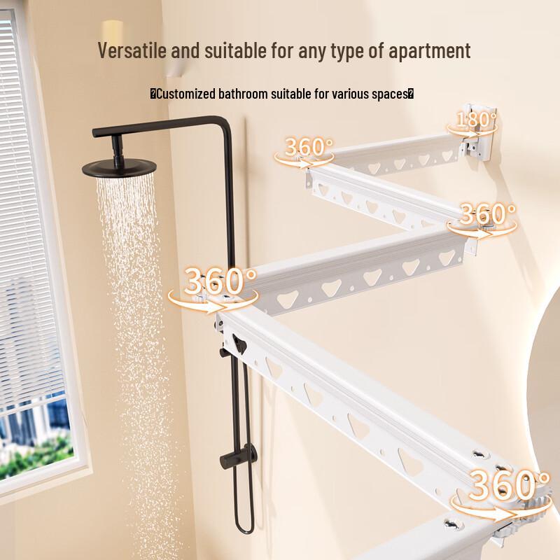 MYMOODHOUSE Bathroom Folding Shower Curtain