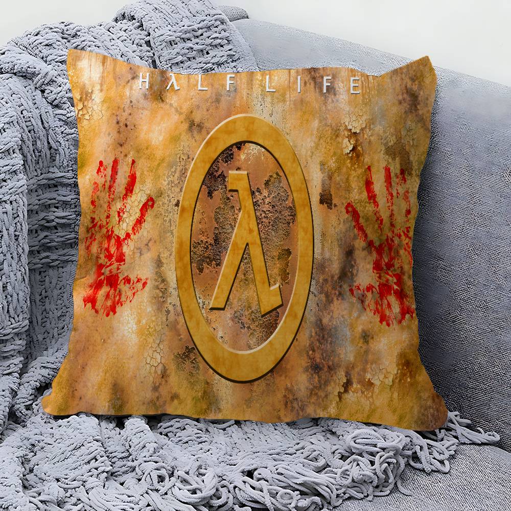 Game HHalf Life Decorative Room Aesthetics Pillow Case Home Decor Bedroom Sofa Bed Couch Pillow Cover x