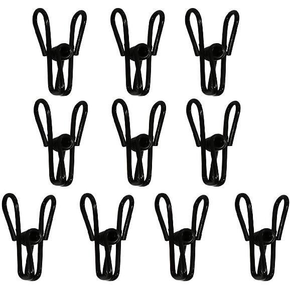 20 Pcs 2 Inch Black and White Chip Clips, PVC Coating High Elasticity Strength Steel Clothes P, Food Clips and Bag Clips