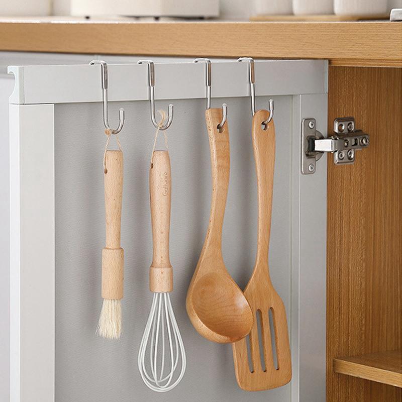 Kitchen Bathroom Cabinet Door Back Type Non-marking Door Back Hook Coat Hook S-type Hole-free Hook