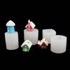 4x Silicone Mould Small House Resins Mould 3D Hut Candle Castings Molds