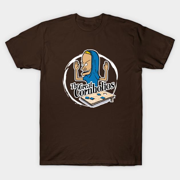 

Men Black Print T-shirt Cornholio No-Cut Transfer Paper Print Cotton Tshirt L коричневий