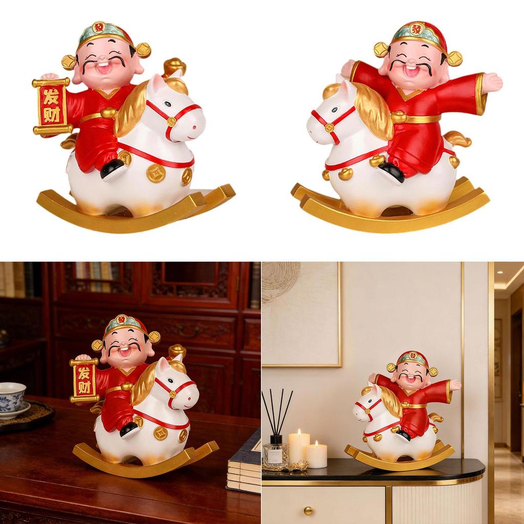 Horse Figurine Mini Resin Horse Statue Stable Miniature Unique Gifts Resin Ornaments Table Sculpture for Living Room Office