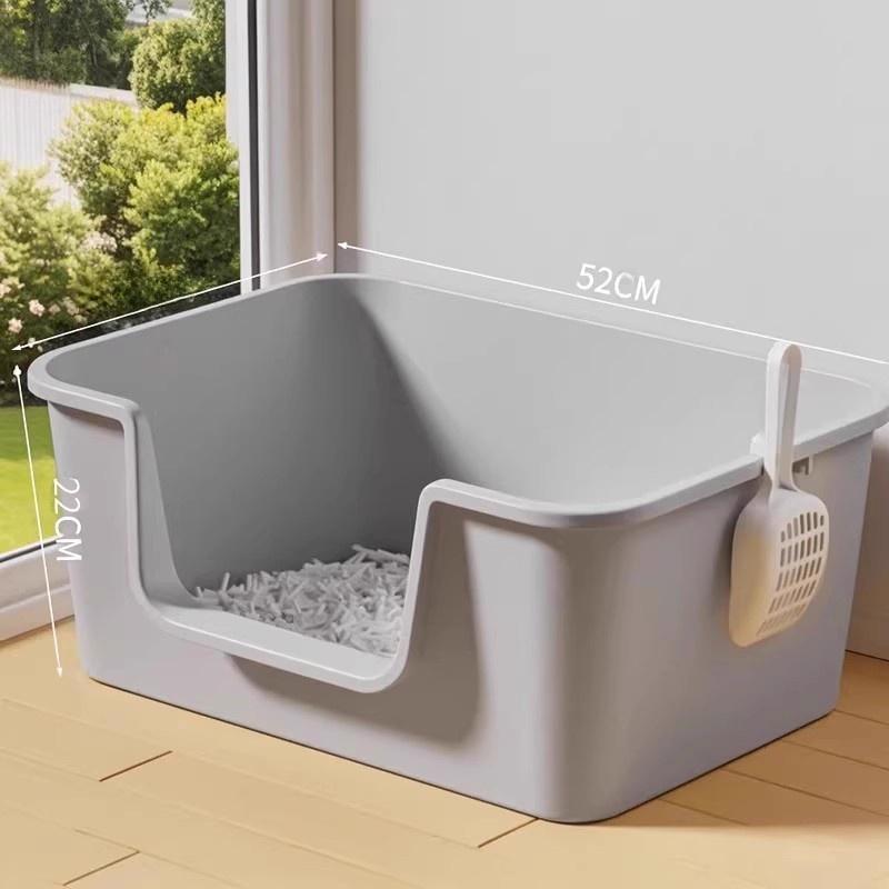 Extra Large Open-Top Litter Box Anti-Spla Giant Size Toilet for S Pet Supplies Sand Pan Special Large Size