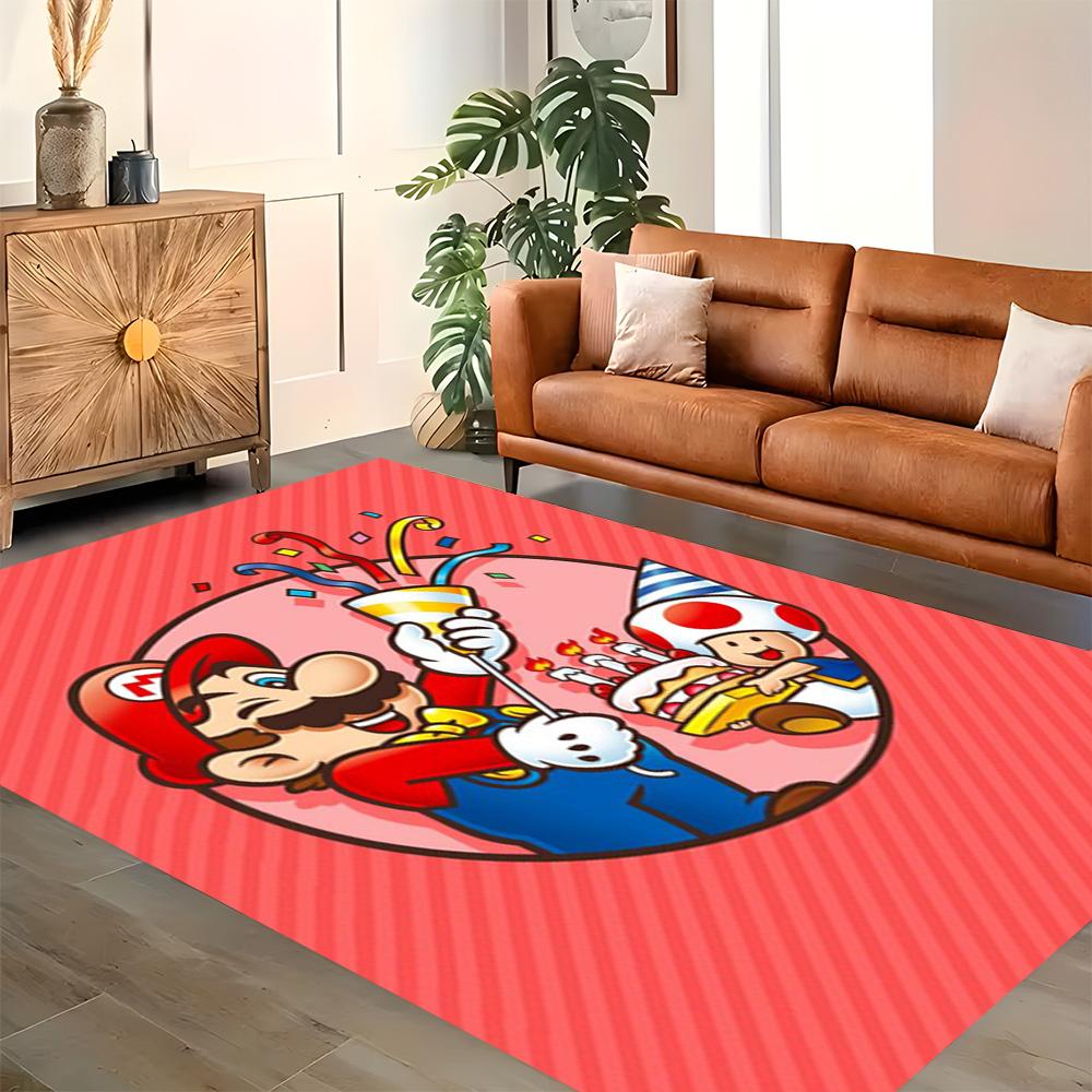 Super Mario Adventure for Living Room Rug, Bedroom, Study Room, Hallway Decoration, Perfect for Home Decoration or Holiday Gifts