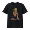 Erykah Badu Rap tour short sleeve black shirt vintage Washed homme graphic Casual Top For Everyday Wear designer clothes