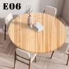 Runder, elastischer Tischdeckenbezug mit Gummizug, Tischdecke mit Holzstruktur, Wasserdichte Tischdecke für Küche, Picknick, Hof, Kaffeetisch, Teetisch