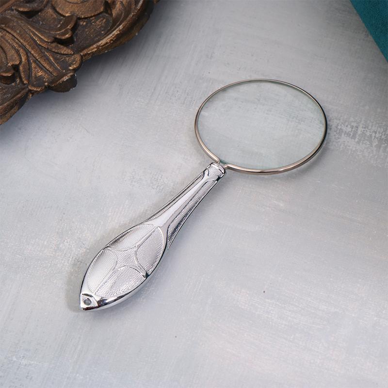 Lupe Tragbar Handheld 5X Vergrößerer Delikater Mustergriff Taschenlupe Zum Lesen Inspektion Handwerk